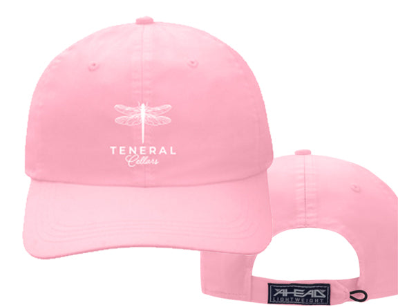 Teneral Cellars Baseball Cap Pink With White Logo