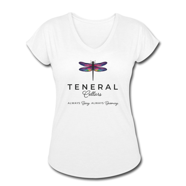 Teneral Cellars Women's Tri-Blend V-Neck T-Shirt - White