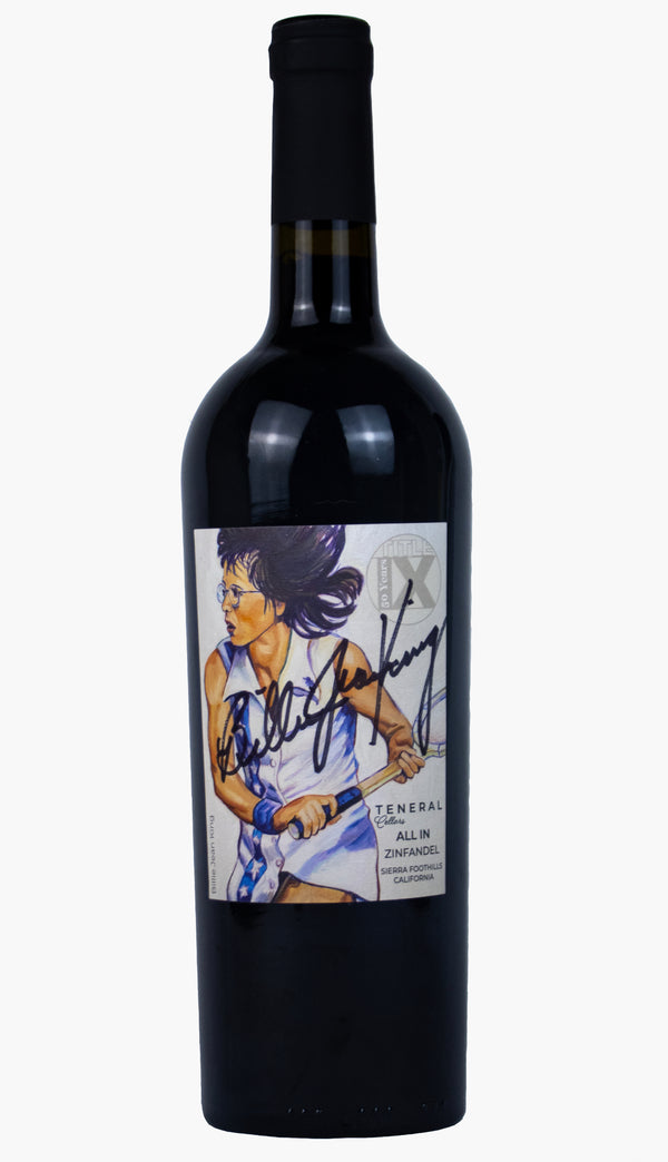 Teneral Cellars SEASON OF GIVING - Billie Jean King Limited Edition Autographed All In Zinfandel