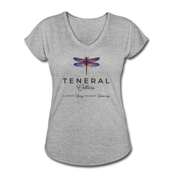 Women's Teneral Cellars Tri-Blend V-Neck T-Shirt - Heather Gray